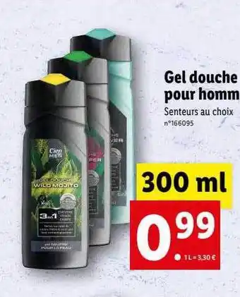 Lidl Gel douche pour homme cien offre