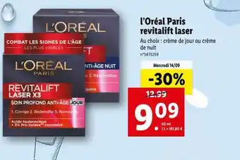 Lidl Revitalift laser l'oréal paris offre