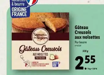Lidl Gâteau creusois aux noisettes offre