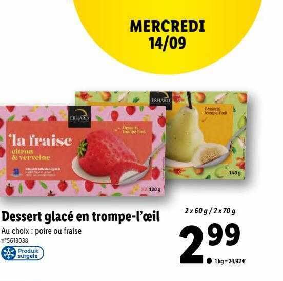 Promo Dessert glacé en trompel'œil chez Lidl