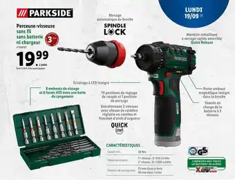 Lidl Perceuse-visseuse parkside offre