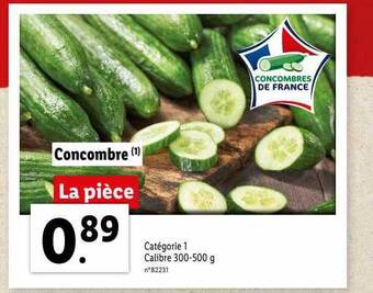 Lidl Concombre offre