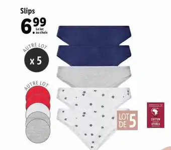 Lidl Slips offre