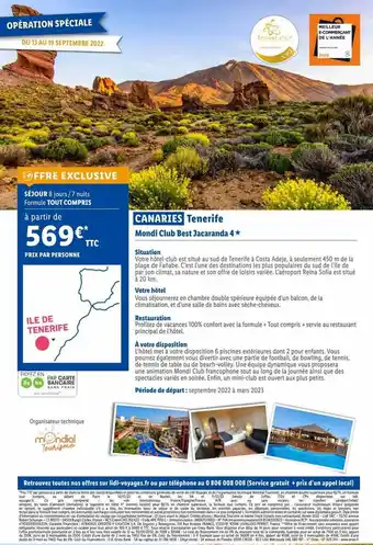 Lidl Mondi club best jacaranda 4* offre