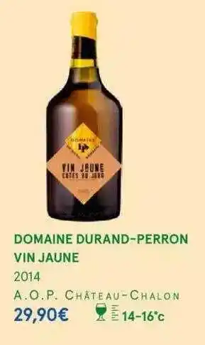 Monoprix Domaine durand-perron vin jaune 2014 a.o.p. château-chalon offre