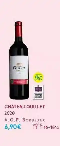 Monoprix Château quillet 2020 a.o.p. bordeaux offre