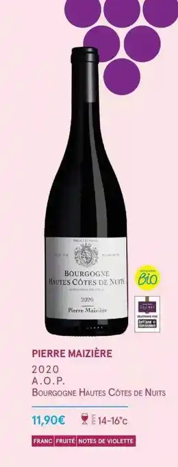 Pierre maizière 2020 a.o.p. bourgogne hautes côtes de nuits