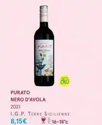 Monoprix Purato nero d'avola 2021 i.g.p. terre sicilienne offre