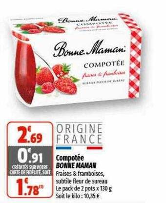 Coccinelle Express Compotée bonne maman offre