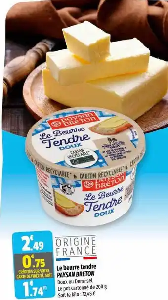 Coccinelle Express Le beurre tendre paysan breton offre