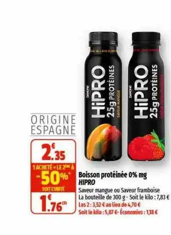Coccinelle Express Boisson protéinée 0% mg hipro offre
