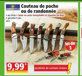 Norma Couteau de poche ou de randonnée solax-sunshine offre