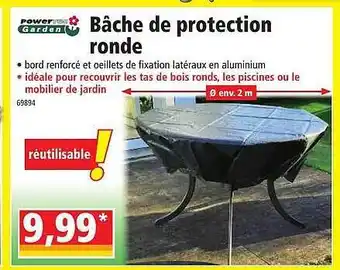 Norma Bâche de protection ronde powertec garden offre