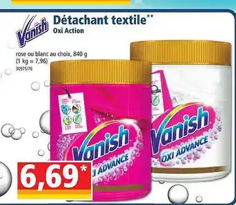 Norma Détachant textile oxi action vanish offre