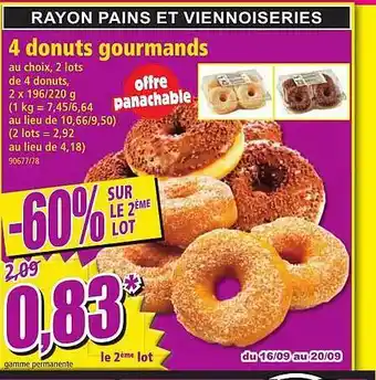 Norma 4 donuts gourmands offre