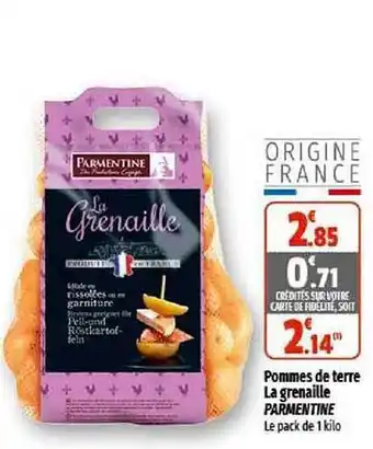Coccinelle Supermarché Pommes de terre la grenaille parmentine offre