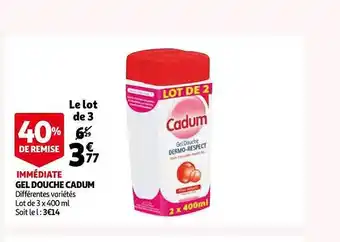 Auchan Gel douche cadum offre