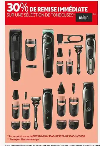 Auchan Tondeuses braun offre