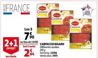 Auchan Carpaccio bigard offre