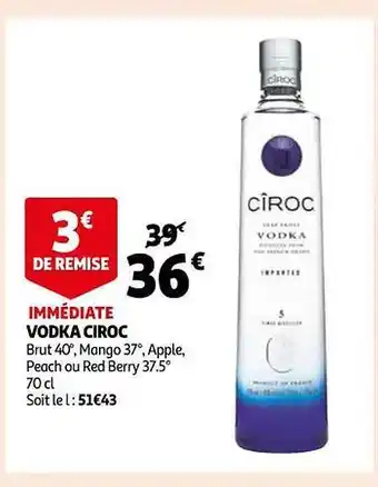 Auchan Vodka ciroc offre