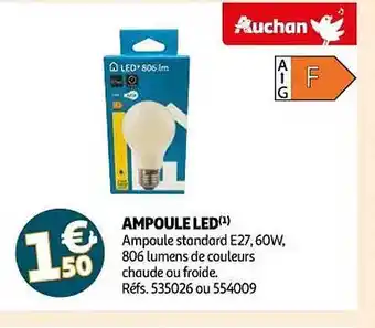 Auchan Ampoule led auchan offre