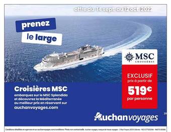 Auchan Auchan voyages offre