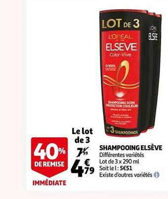Auchan Shampooing elsève offre
