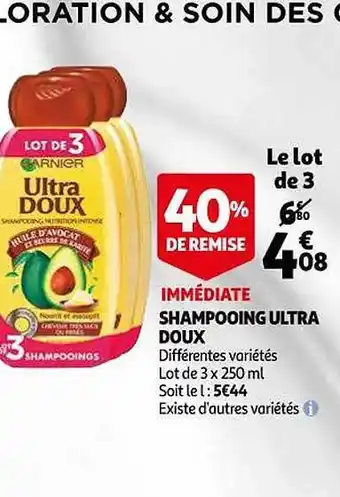 Auchan Shampooing ultra doux offre