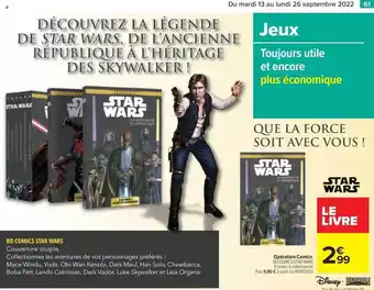 Carrefour Opération comics star wars offre