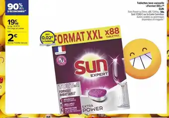 Carrefour Market Tablettes lave-vaisselle «format xxl» sun offre