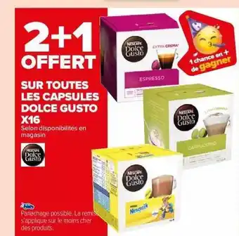 Carrefour Market Capsules dolce gusto x16 nescafé offre