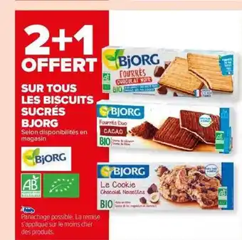 Carrefour Market Biscuits sucrés bjorg offre