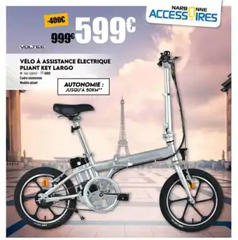 Narbonne accessoires Vélo à assistance électrique pliant key largo voltee offre