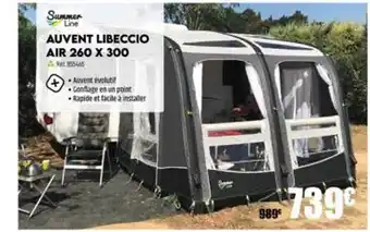 Narbonne accessoires Auvent libeccio air 260 x 300 summer line offre