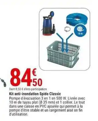 Gamm vert Kit anti-inondation spido classic offre