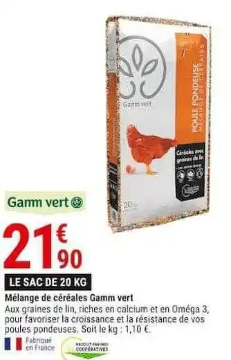 Gamm vert Mélange de céréales gamm vert offre