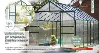 Bricomarché Serre aluminium 10,37 m² offre