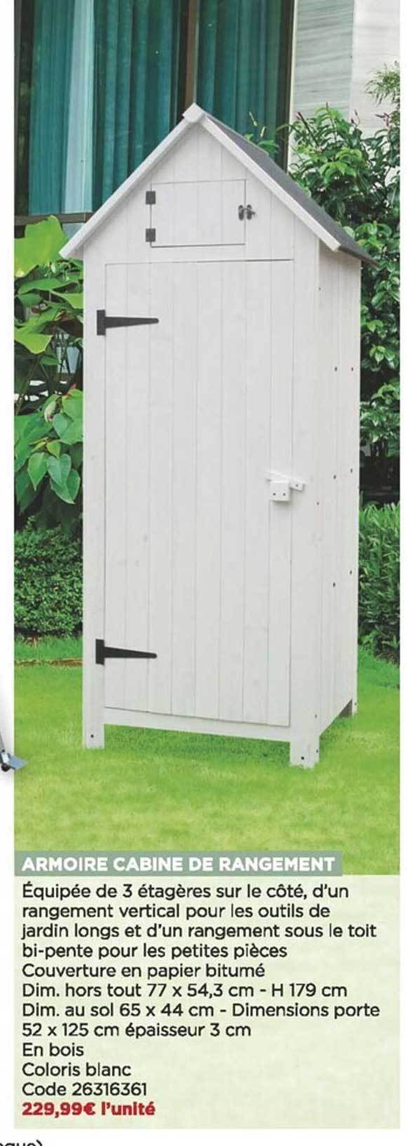 Promo Armoire cabine de rangement chez