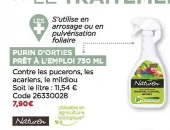 Purin d'orties prêt à l'emploi 750ml naturen