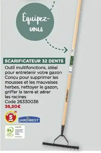 Bricomarché Scarificateur 32 dents jardibest offre