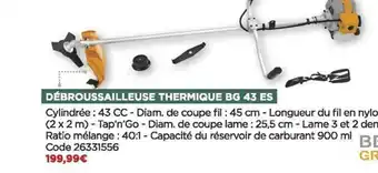 Bricomarché Débroussailleuse thermique bg 43 es best green offre