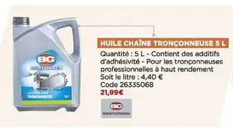 Bricomarché Huile chaîne tronçonneuse 5l bg best green offre