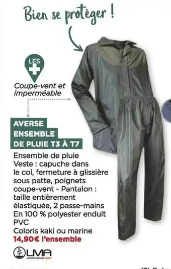 Bricomarché Averse ensemble de pluie t3 à t7 livia offre