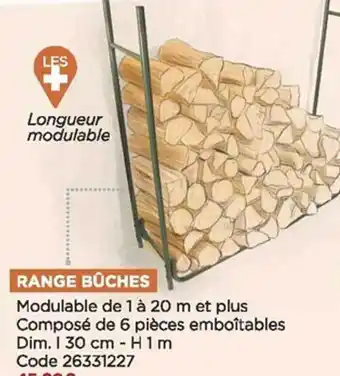 Bricomarché Range bûches offre