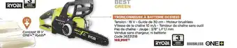 Bricomarché Tronçonneuse à batterie ocs1830 ryobi offre