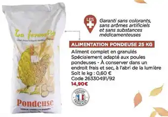 Bricomarché Alimentation pondeuse 25 kg offre