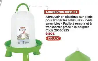 Bricomarché Abreuvoir pied 5l zolux offre