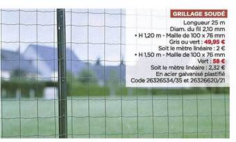 Bricomarché Grillage soudé offre