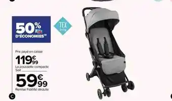 Carrefour Poussette compacte tex baby offre