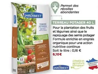 Bricomarché Terreau potager 40l jardibest offre
